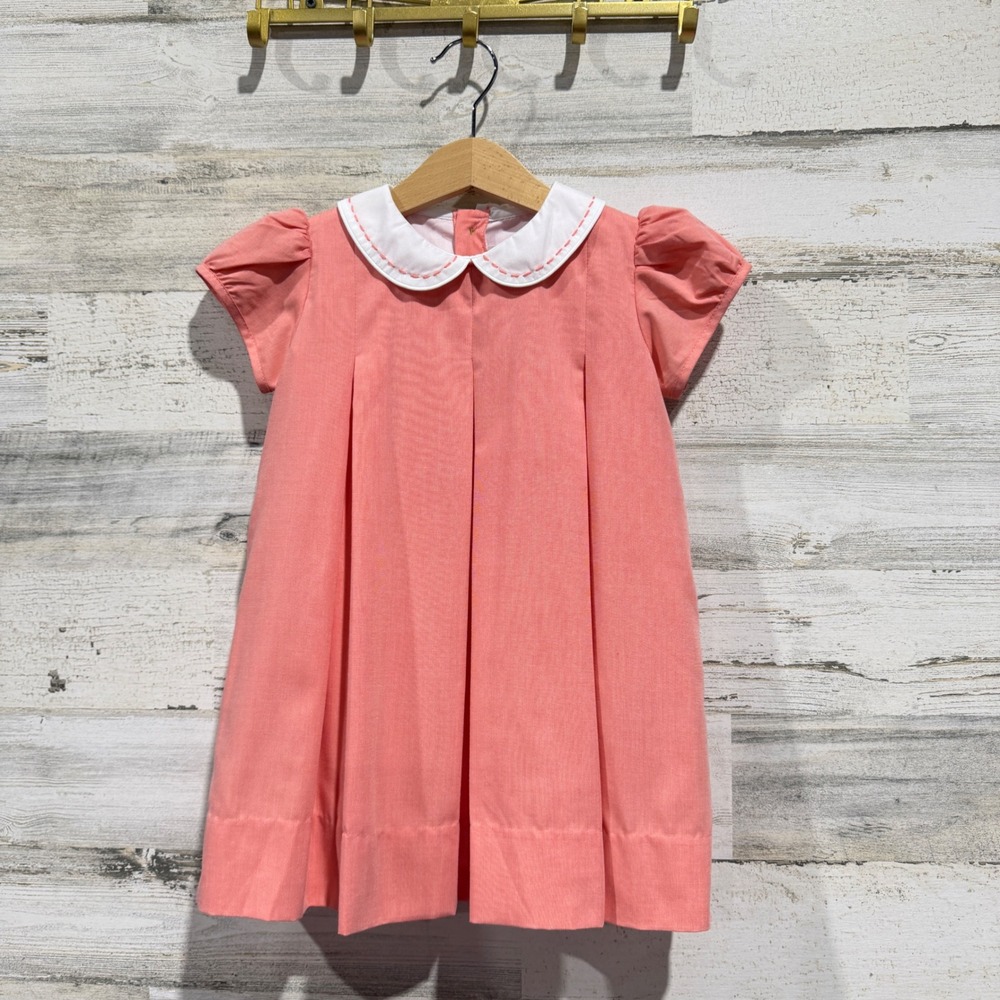 The Proper Peony Dress Girls 2T Peter Pan Collar Pleated Southern EUC